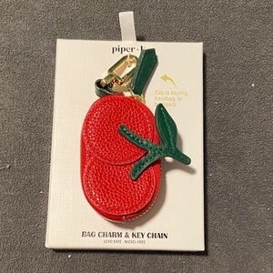 Piper K Red and Green Apple Bag Charm & Key Chain